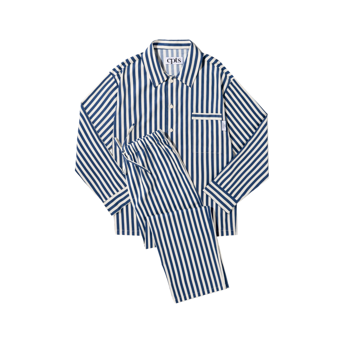 [3% 적립] 씨피티에스 릴랙스드 모달 스트라이프 파자마 네이비&아이보리([3% 적립] CPTS RELAXED MODAL STRIPE PAJAMAS NAVY & IVORY) - 1