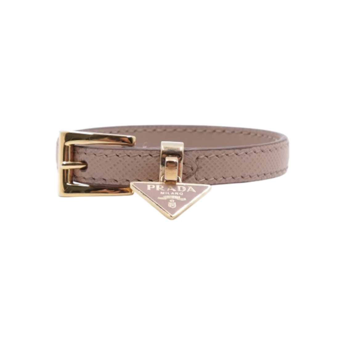 ITP8IADHG2DE Prada Saffiano Leather Beige Bracelet for Women