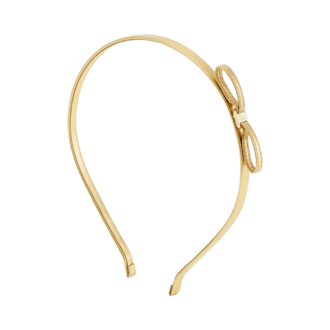 (W) 페라가모 미니 보우 헤드밴드 골드((W) Ferragamo Mini Bow Headband Gold) - 1