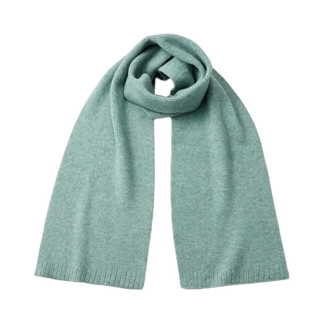 348390-54 (W) GU Puffy Touch Knit Muffler Green