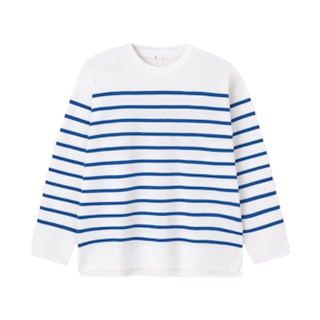 360162-01 GU Milano Ribbed Panel Striped Sweater Off White