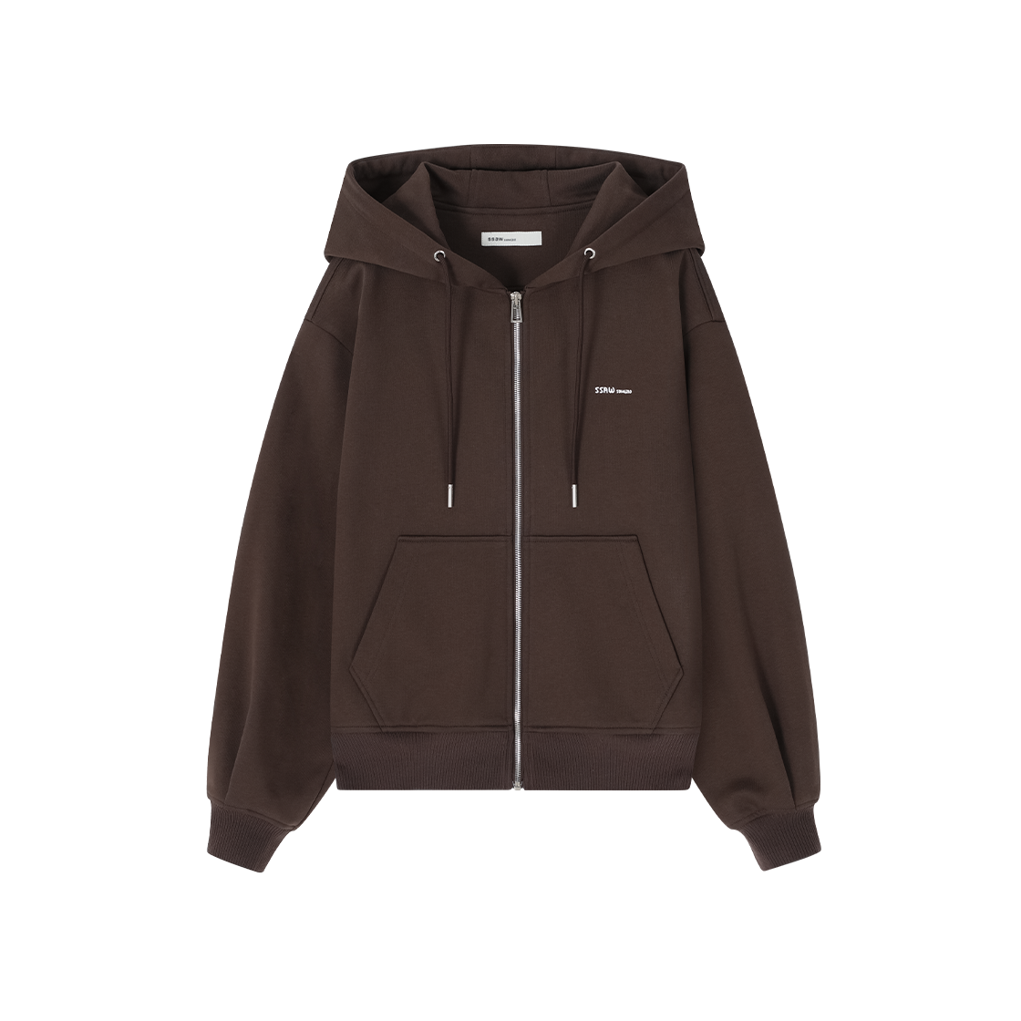 WI1TS104BR (W) SONGZIO Ssaw Singular Hood Zip Up Brown