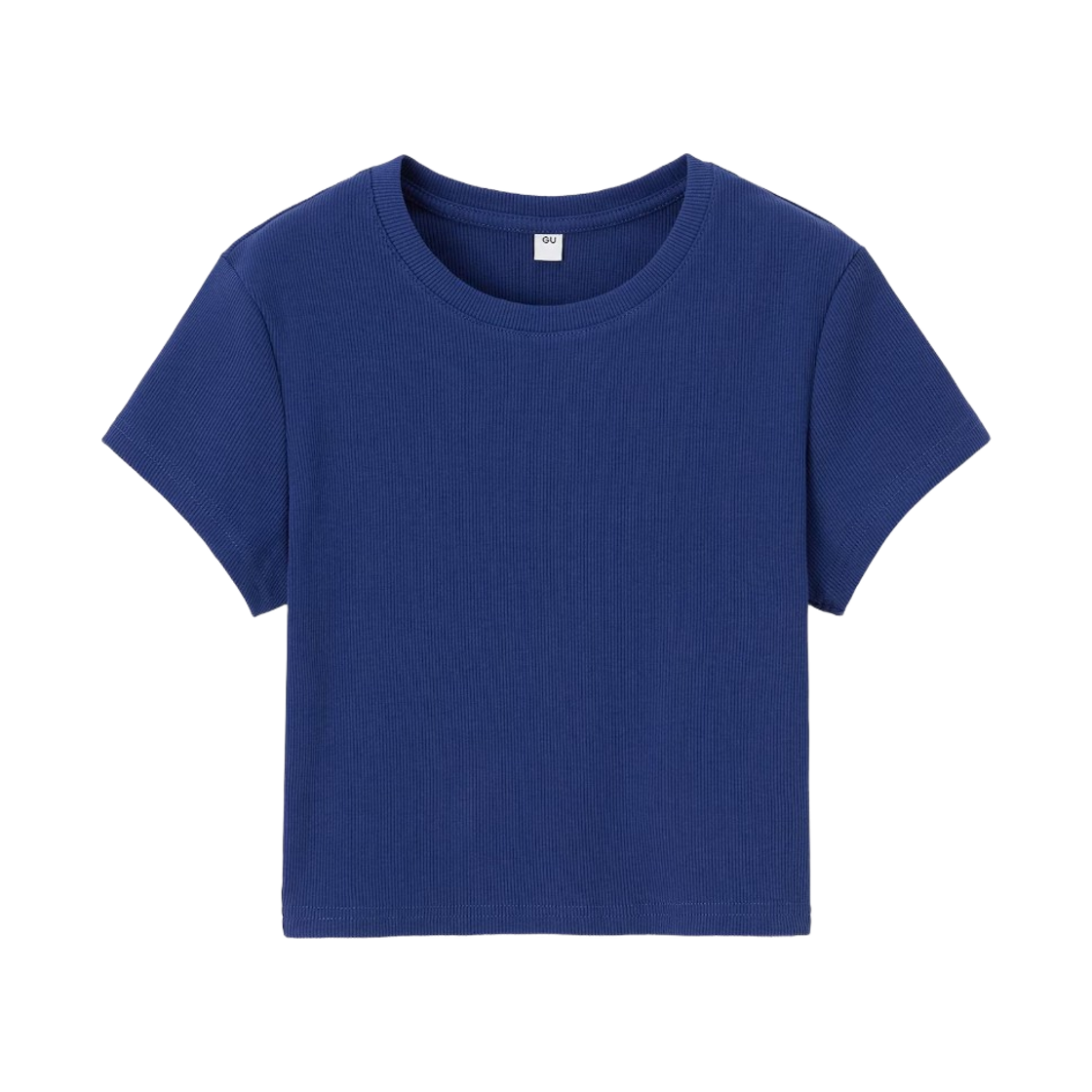 356277-67 (W) GU Ribbed Mini T-Shirt Blue