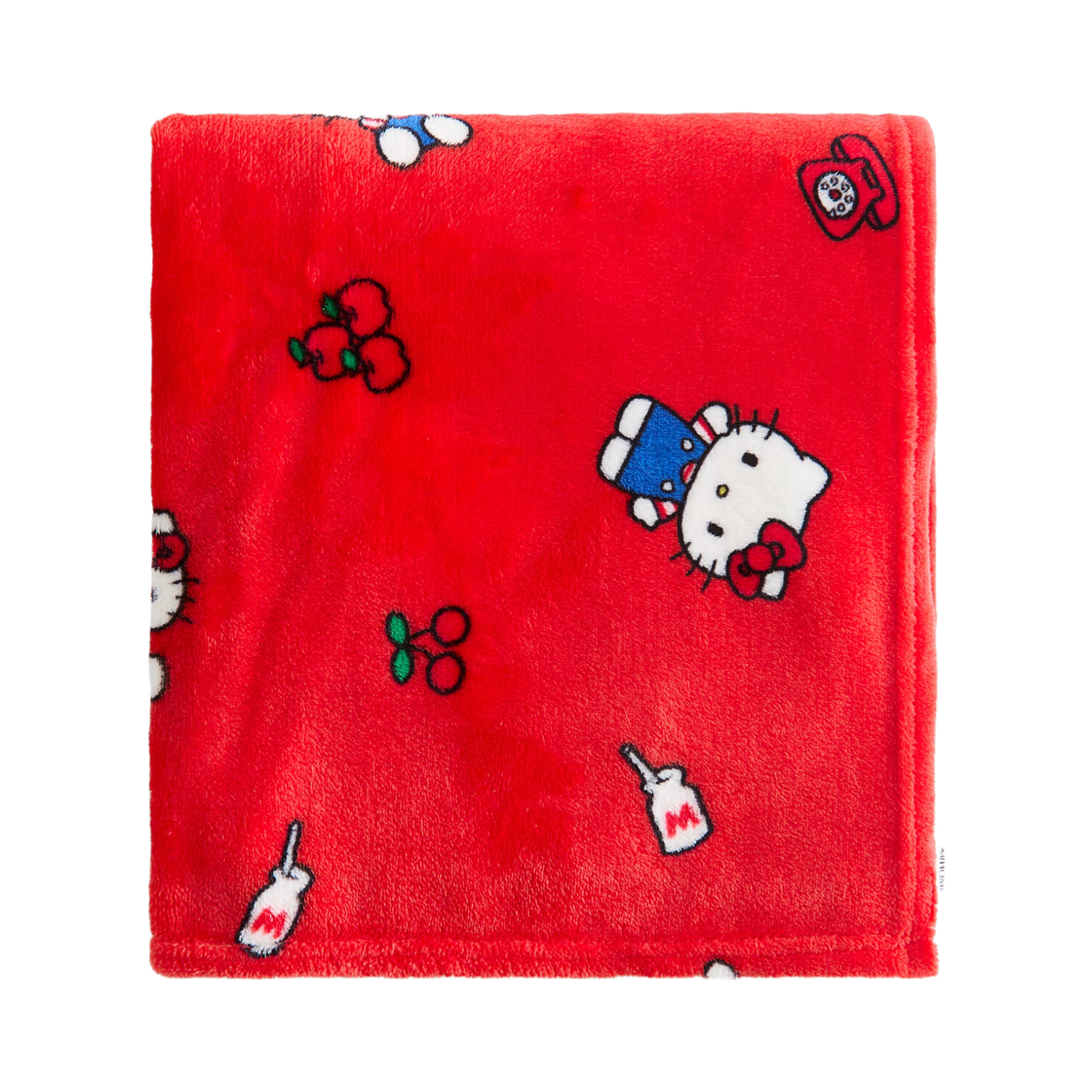 에이치앤엠 x 산리오 헬로 키티 패턴 플리스 블랭킷 레드(H&M x Sanrio Hello Kitty Pattern Fleece Blanket Red)