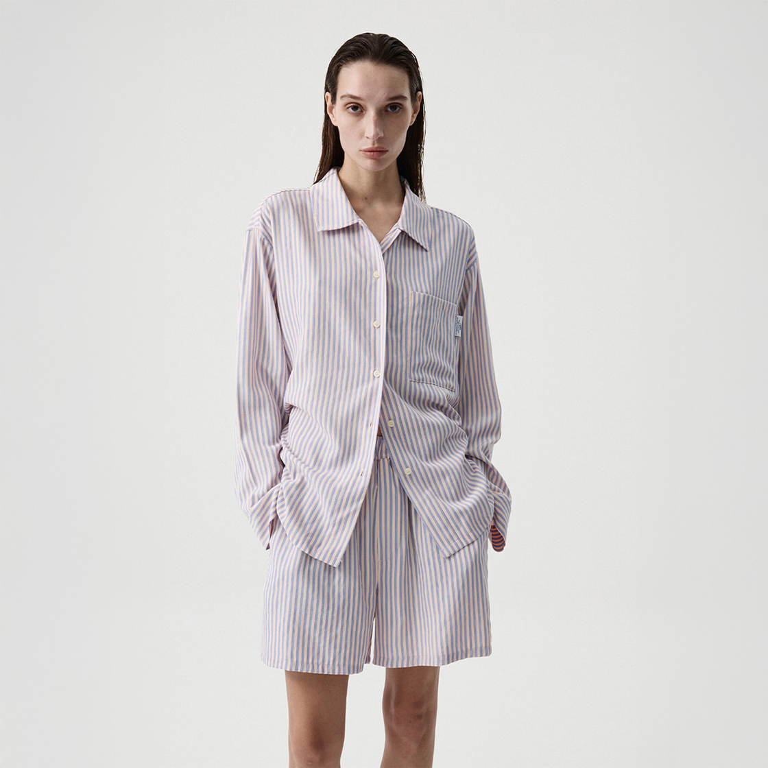 [3% 적립] 씨피티에스 릴랙스드 스트라이프 파자마 헤이즈 핑크([3% 적립] CPTS  RELAXED STRIPE PAJAMAS HAZE PINK) - 2
