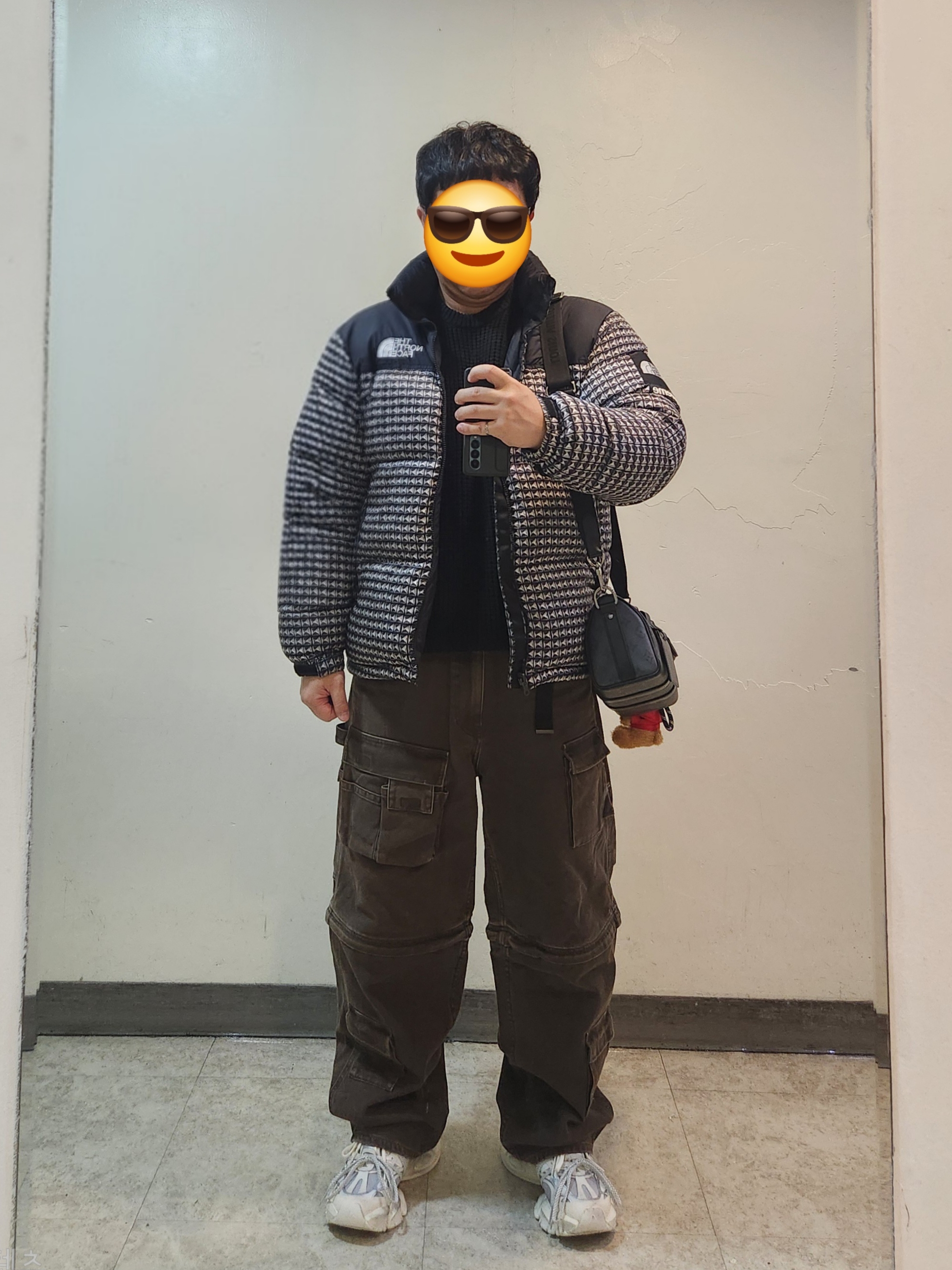 Supreme x The North Face Studded Nuptse Jacket Black - 21SS 착용 스타일
