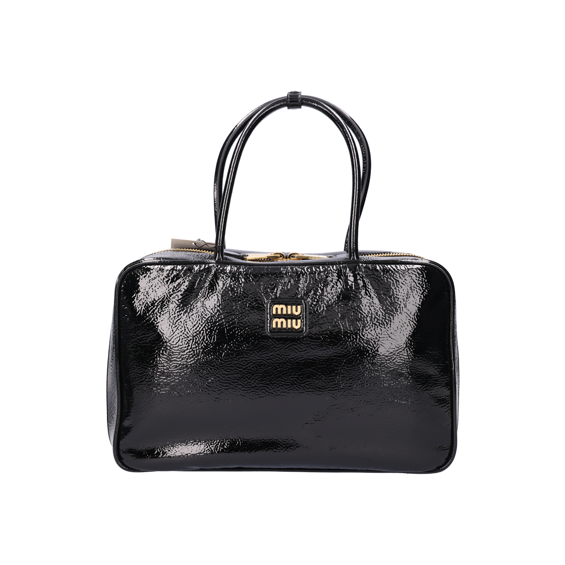 ITIAMIPK5PHE Miu Miu 5BB117 Bow Bag in Patent Black