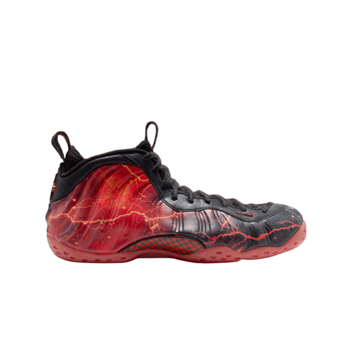나이키 x 기묘한 이야기 에어 폼포짓 원 블랙 브라이트 크림슨(Nike x Stranger Things Air Foamposite One Black Bright Crimson)