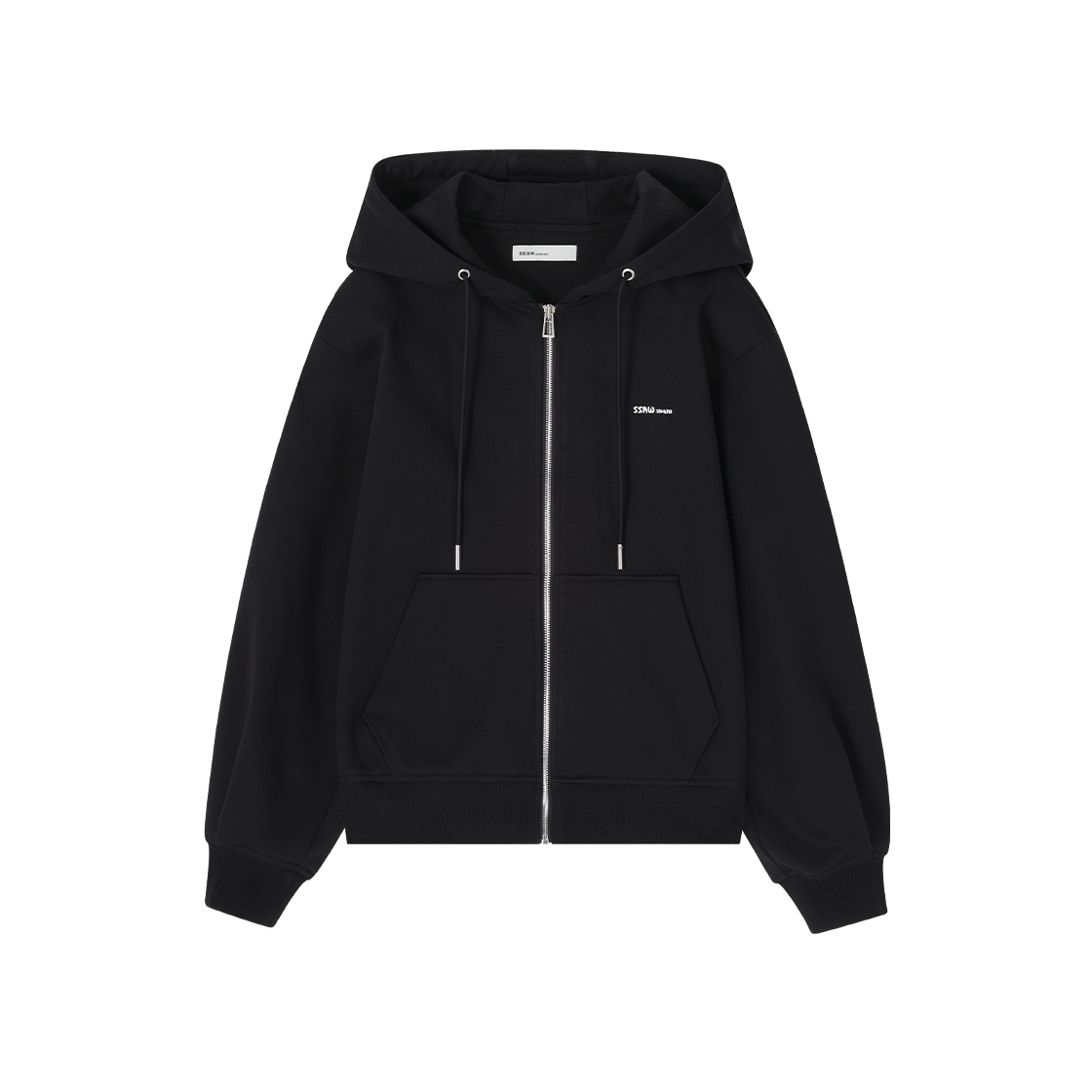 (W) 송지오 SSAW 싱귤러 후드 집업 블랙((W) SONGZIO Ssaw Singular Hood Zip Up Black)