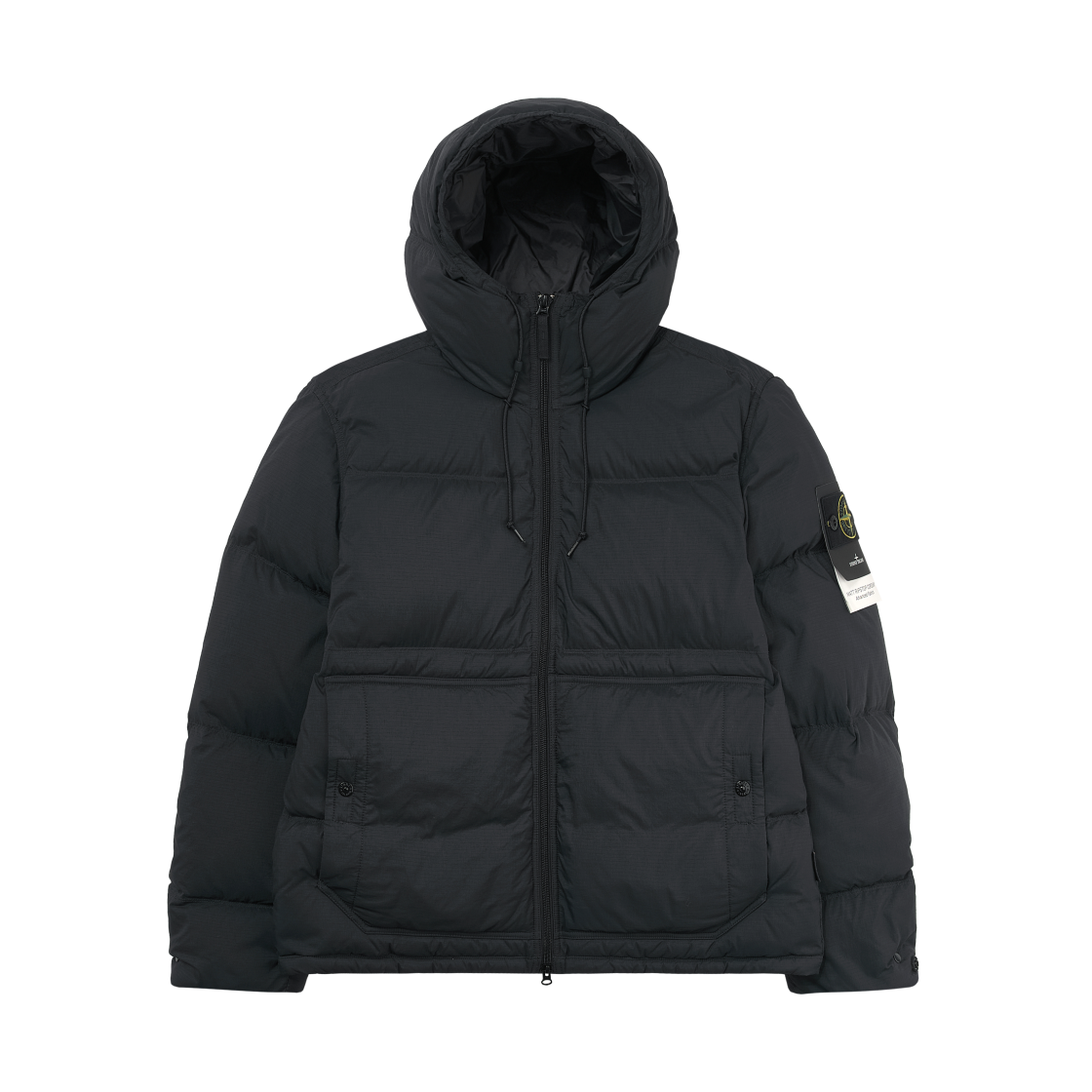 K2S1541000-19S0182-V0029 Stone Island 4100019 Matt Ripstop Cordura Advanced Fabrics Down Parka with Water Resistance and Snap Pockets Black - 25FW