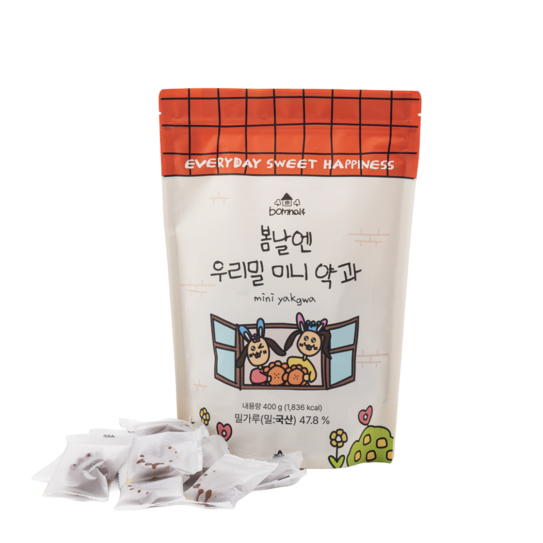 봄날엔 우리밀 미니 약과 (400g)(Bomnal& Woorimil Mini Yakgwa (400g))