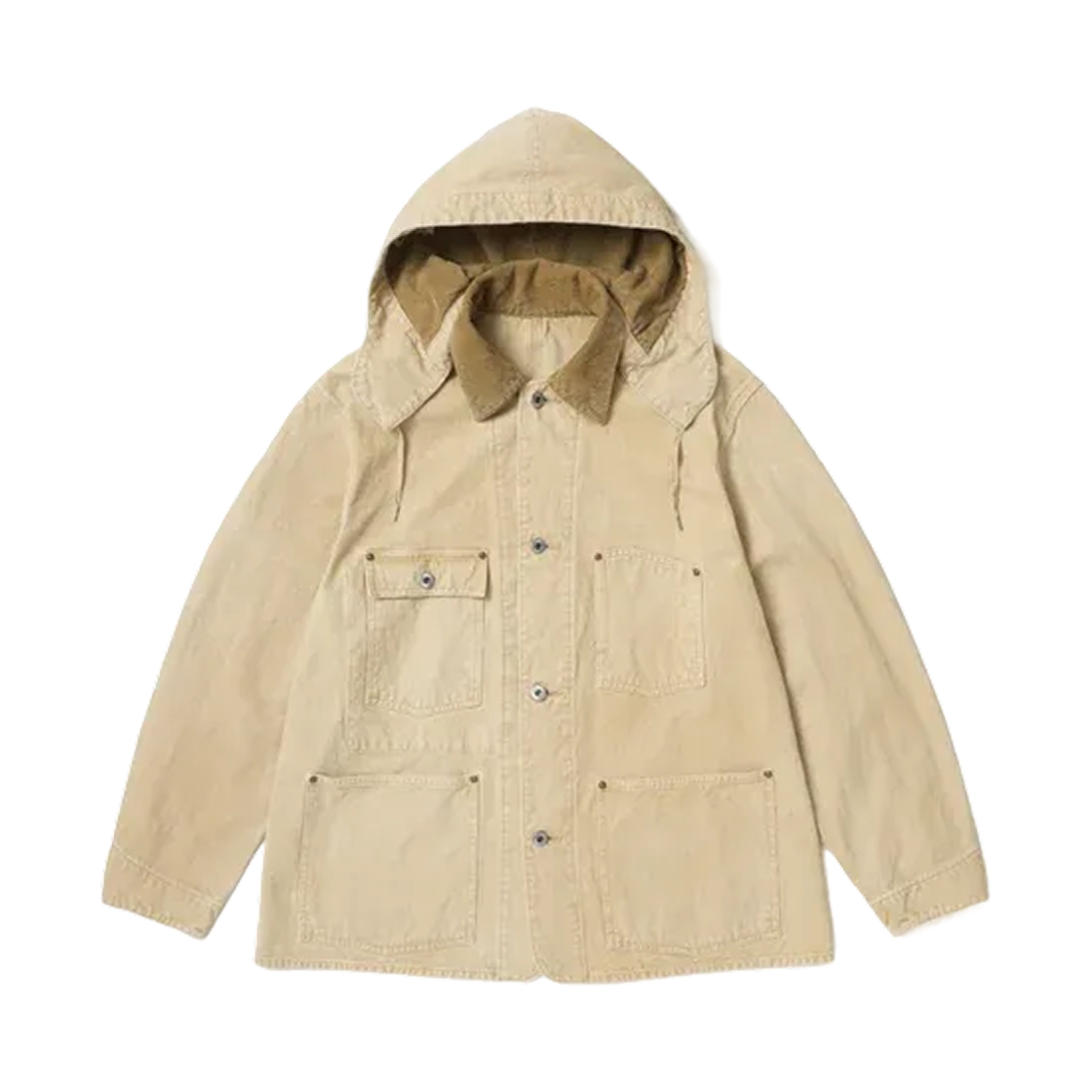 아프레쎄 빈티지 실크 헴프 커버올 자켓 베이지 - 26SS(A.Presse Vintage Silk Hemp Coverall Jacket Beige - 26SS) - 1