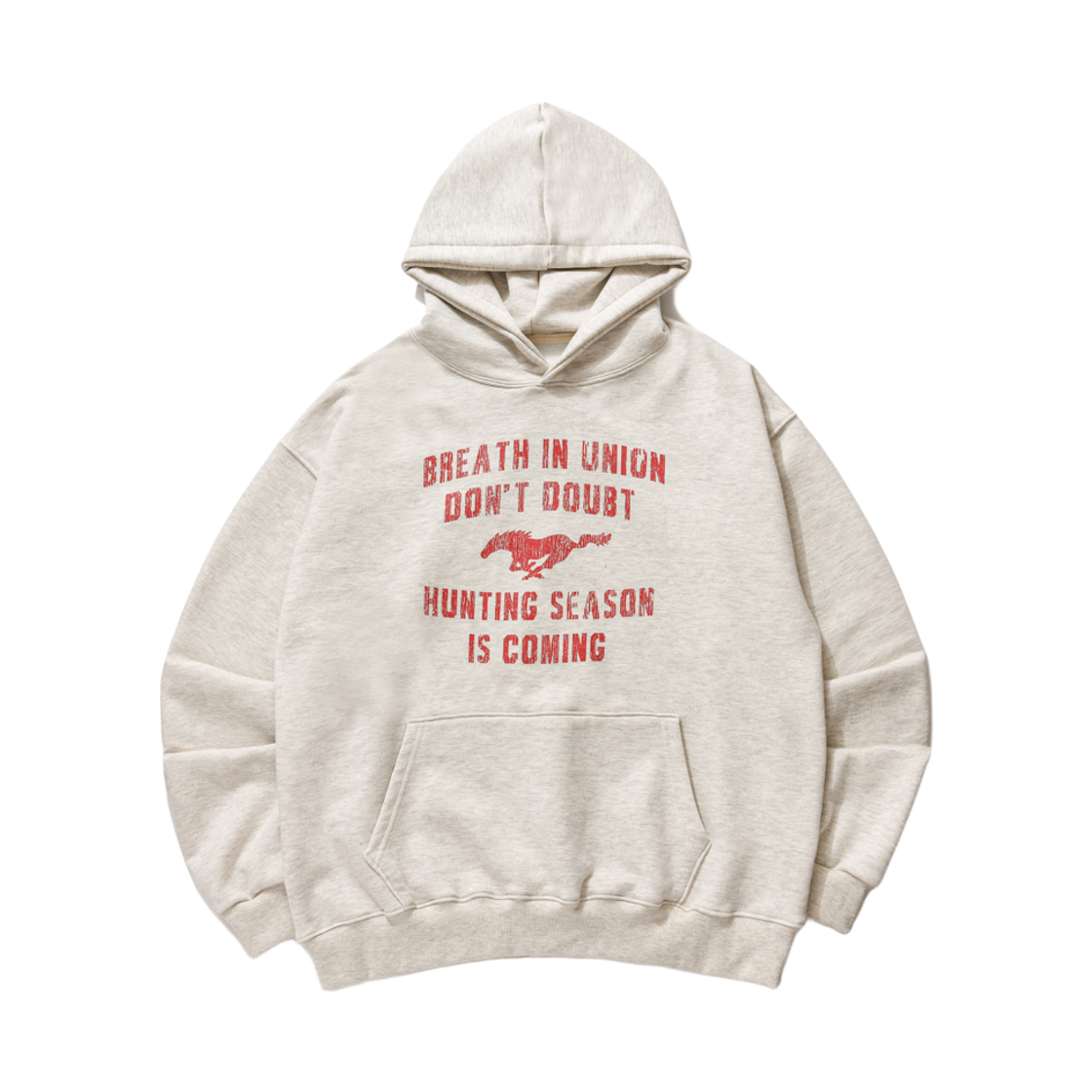 아모우 빈티지 홀스 후디 오트밀(AMOU Vintage Horse Hoodie Oatmeal)