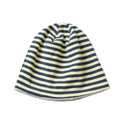 AMOU Reversible Stripe Beanie Gray