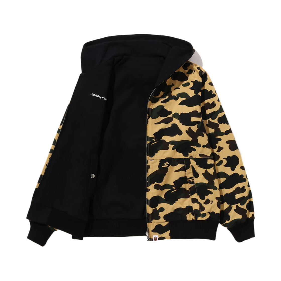 베이프 퍼스트 카모 리버시블 집 후드 자켓 옐로우(BAPE 1st Camo Reversible Zip Hoodie Jacket Yellow) - 3