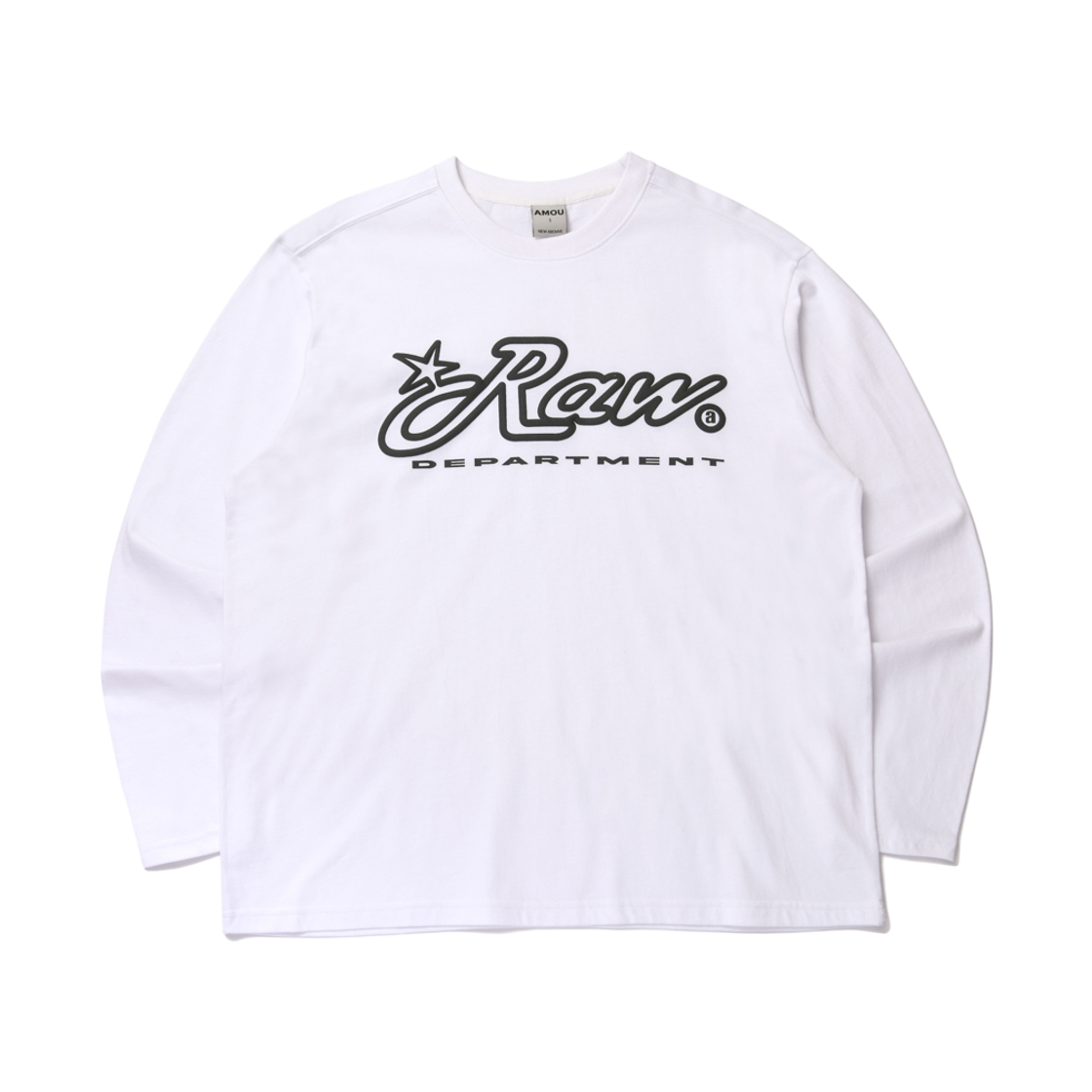 아모우 로우 롱슬리브 화이트(AMOU Raw Long Sleeve White)