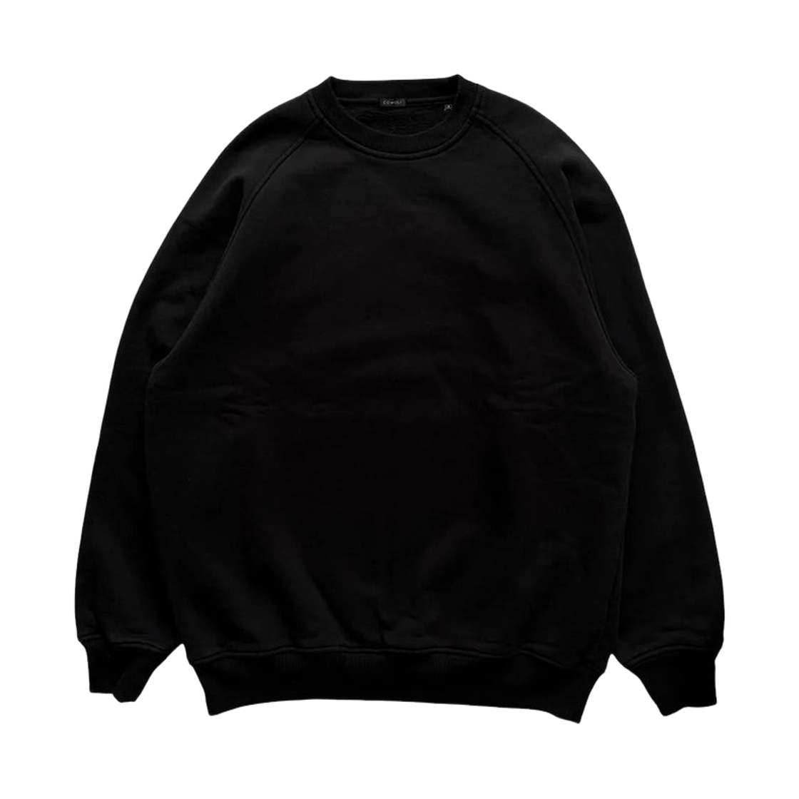 D01-05002 Comoli Cotton Lined Crew Neck Black - 26SS