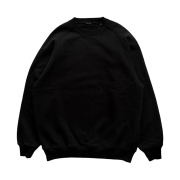 Comoli Cotton Lined Crew Neck Black - 26SS
