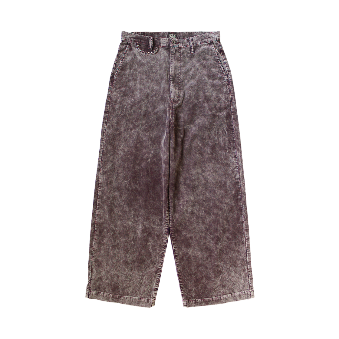 K2509LP087 Kapital 14W Corduroy Boogie Dayport Baggy Pants Dirty Dyed Red