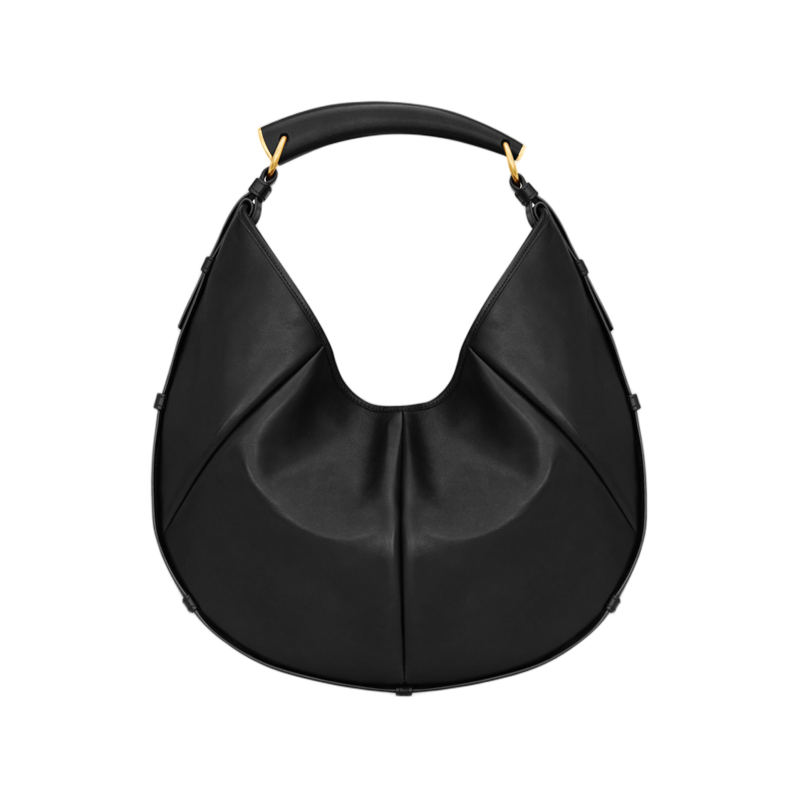 862029-AAGWJ-1000 Saint Laurent Mombasa Medium in Leather Black