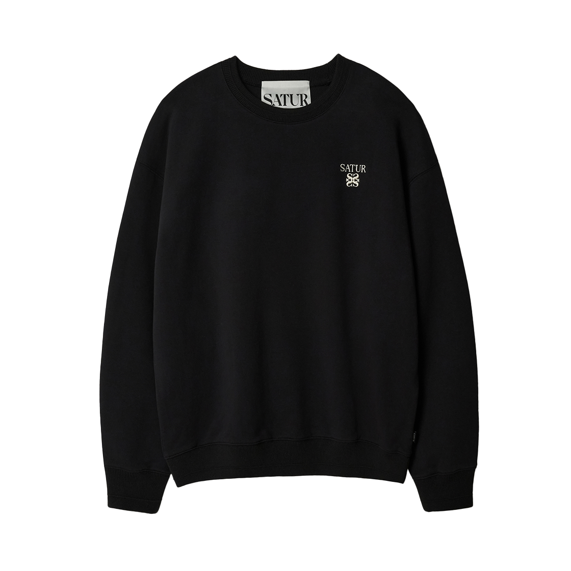 세터 로렌 스몰 로고 베이직 스웨트셔츠 블랙(SATUR Loren Small Logo Basic Sweatshirt Black)