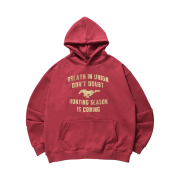 AMOU Vintage Horse Hoodie Coral Red