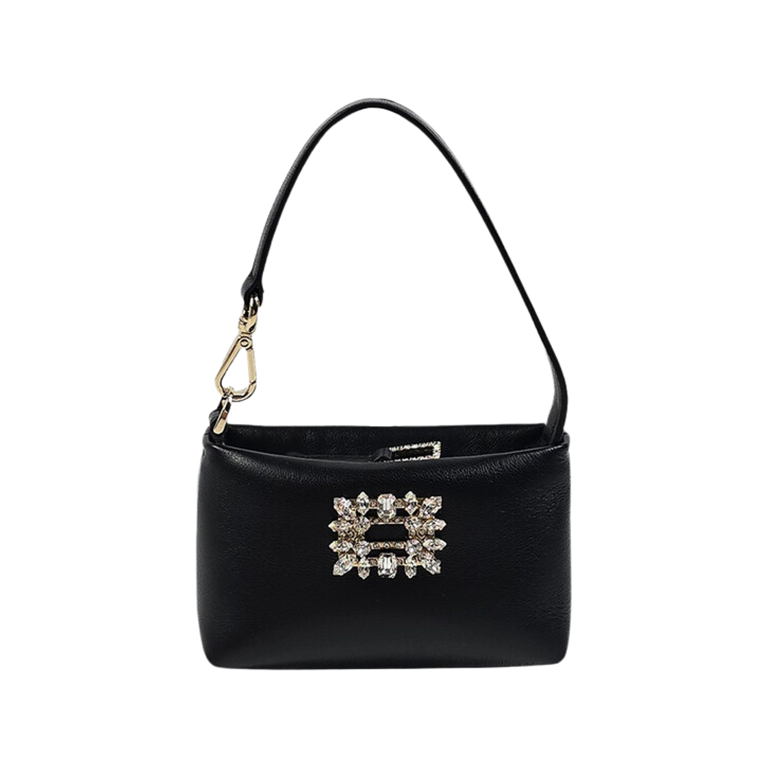 RAWAWEX0200JXVB999 Roger Vivier RV Nightlily Mini Shoulder Bag Black
