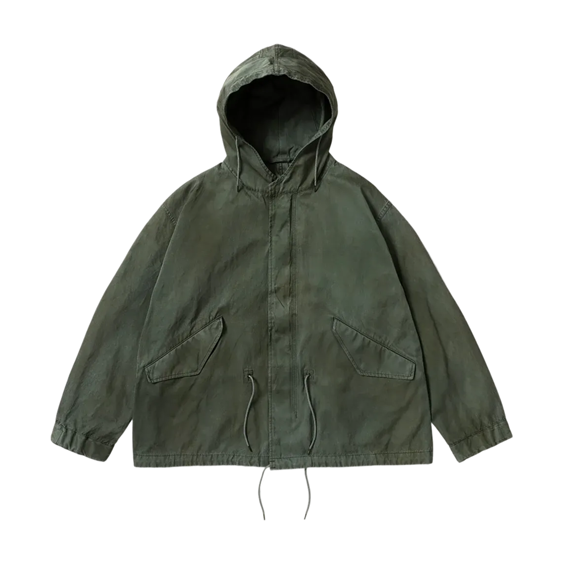 아프레쎄 빈티지 실크 후드 자켓 세이지 - 26SS(A.Presse Vintage Silk Hoodie Jacket Sage - 26SS)