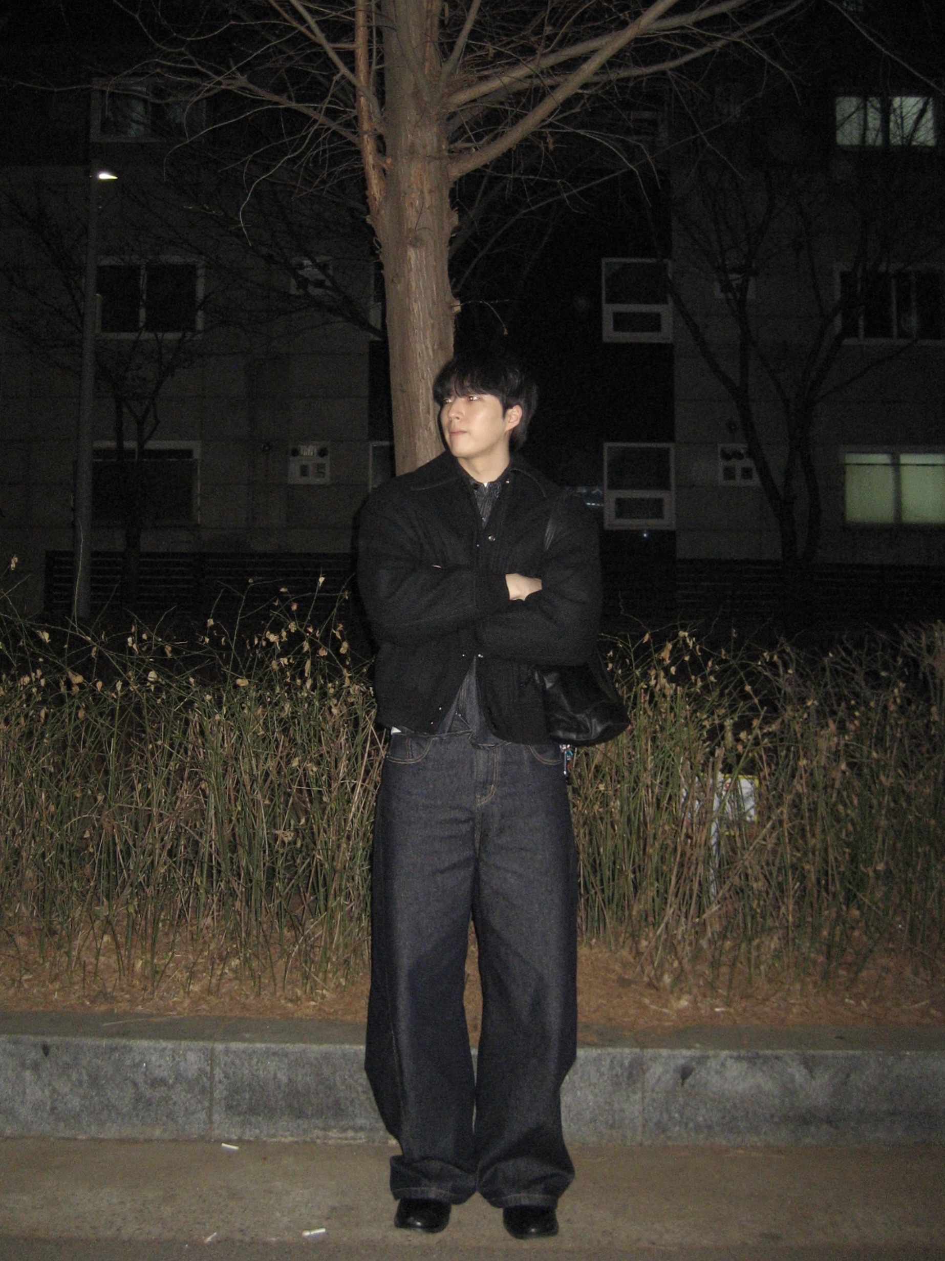 Human Made Military Card Case Black 착용 스타일 - 1