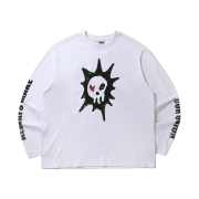 AMOU Heart Skull Long Sleeve White