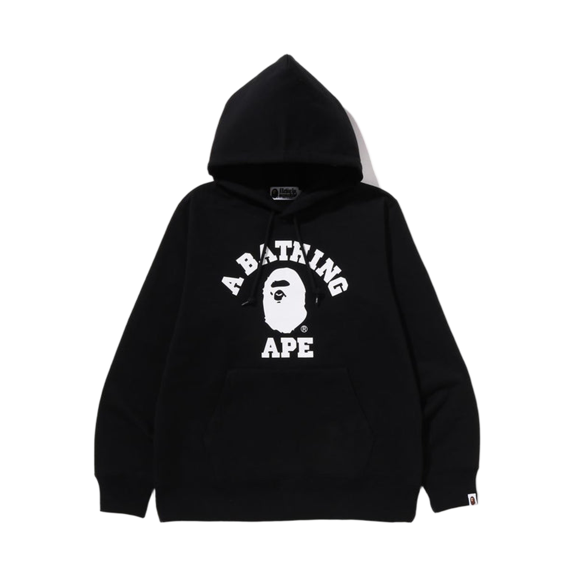 - BAPE College Pullover Hoodie Black