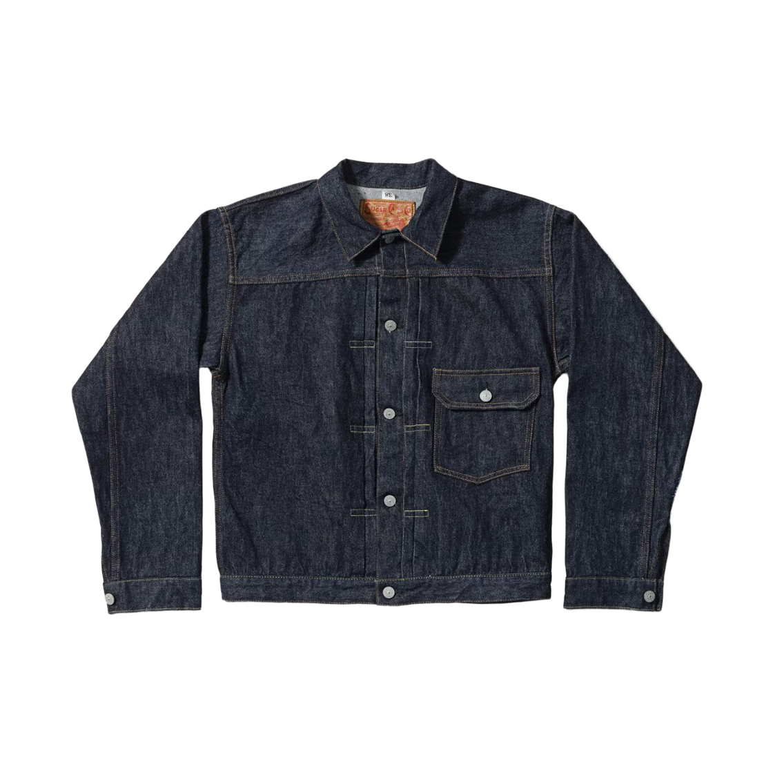 슈가 케인 13 온즈 1936 모델 데님 블라우스 원 워시 T-블랙(Sugar Cane 13 oz. 1936 Model Denim Blouse One Wash T-Black)
