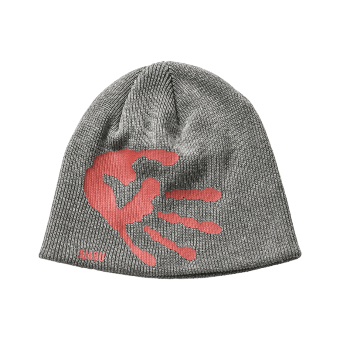 아모우 팜 사인 비니 그레이(AMOU Palm Sign Beanie Gray)