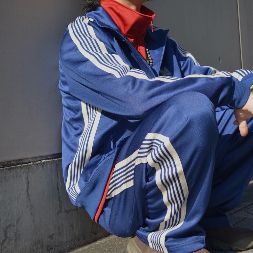 Needles Track Jacket Poly Smooth Royal 착용 스타일 - 2