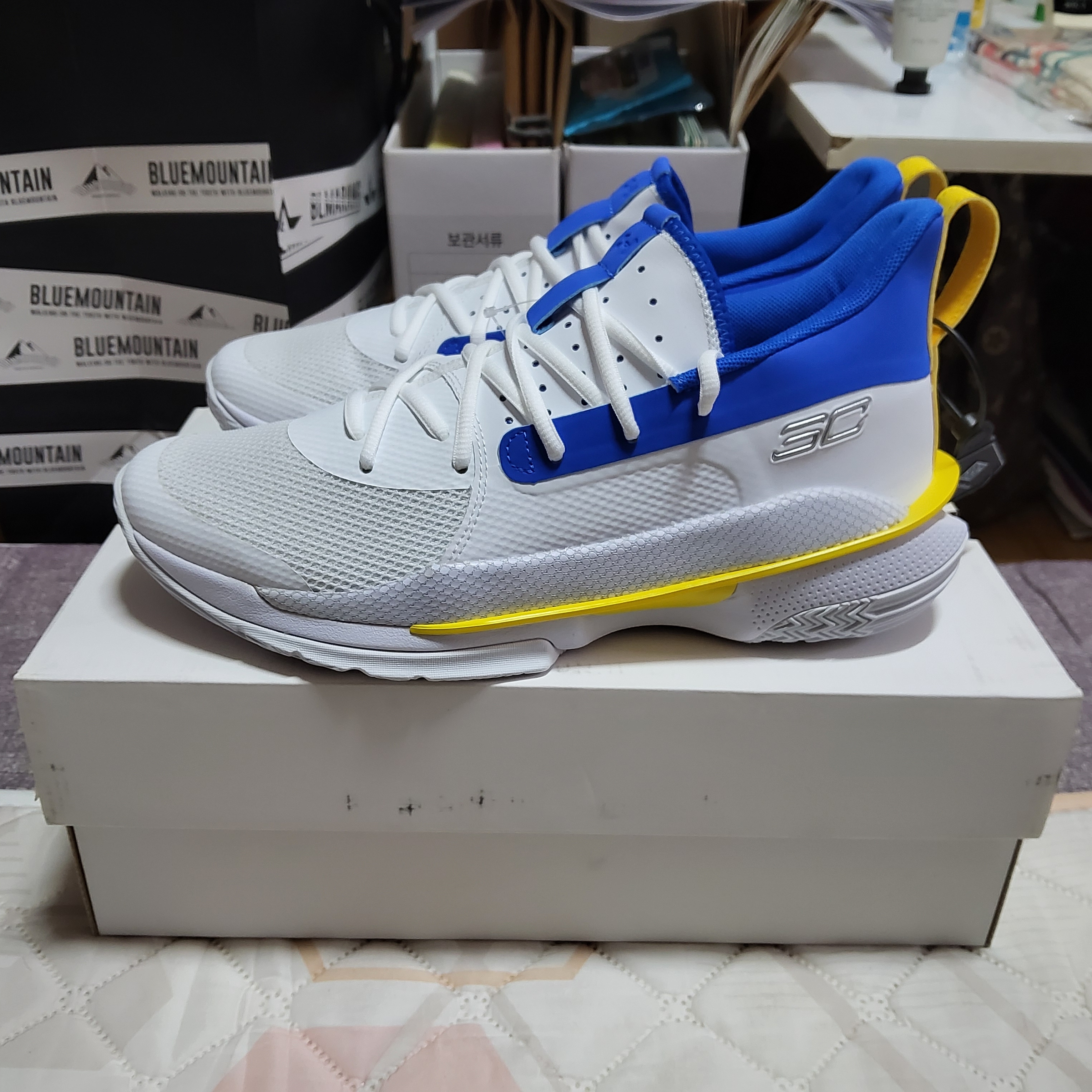 Under Armour Curry 7 Dub Nation 착용 스타일 - 1