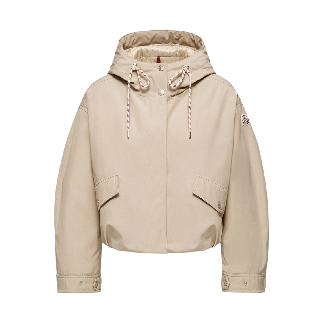 L1-093-1A00018-5994N-204 (W) Moncler Eucalyptus Hooded Short Down Jacket Beige - 26SS