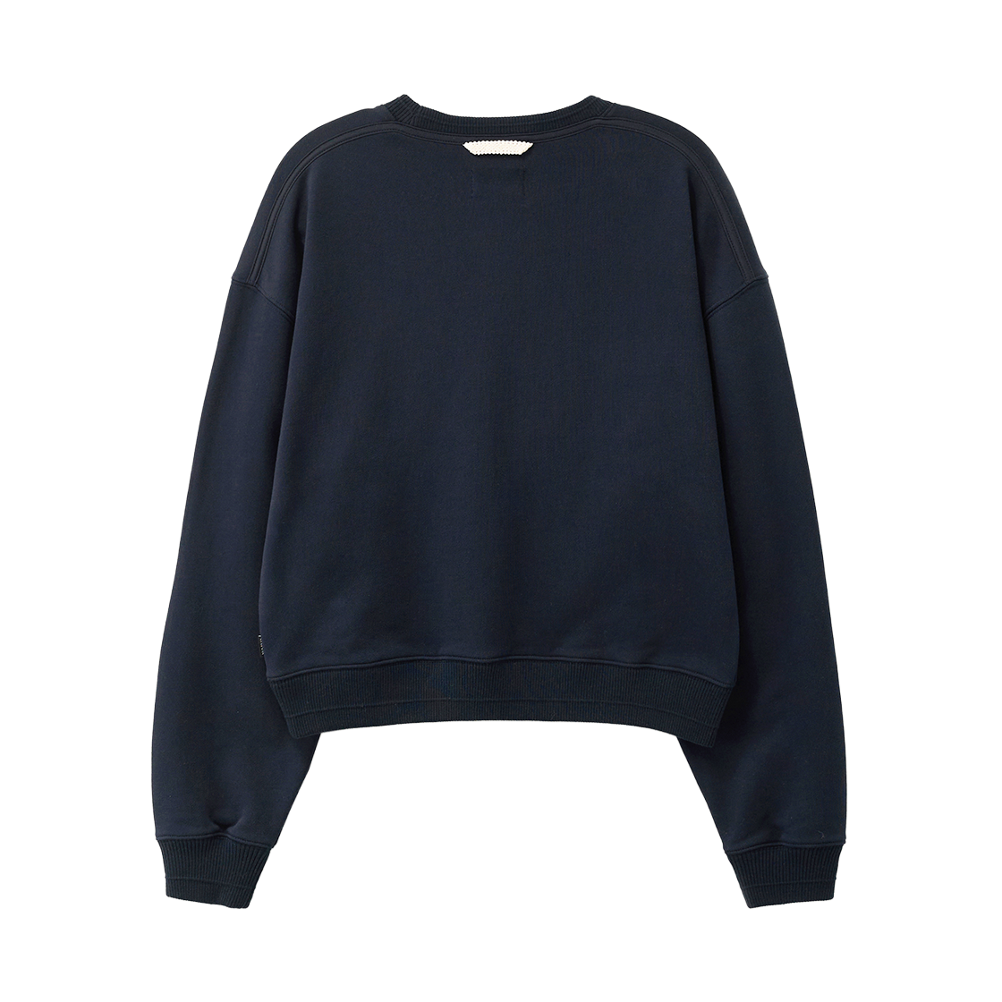 세터 우먼 로렌 스몰 로고 베이직 크롭 스웨트셔츠 네이비(SATUR W Loren Small Logo Basic Crop Sweatshirt Navy) - 2