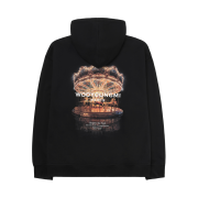 Wooyoungmi Merry Go Round Back Logo Hooded T-Shirt Black - 26SS