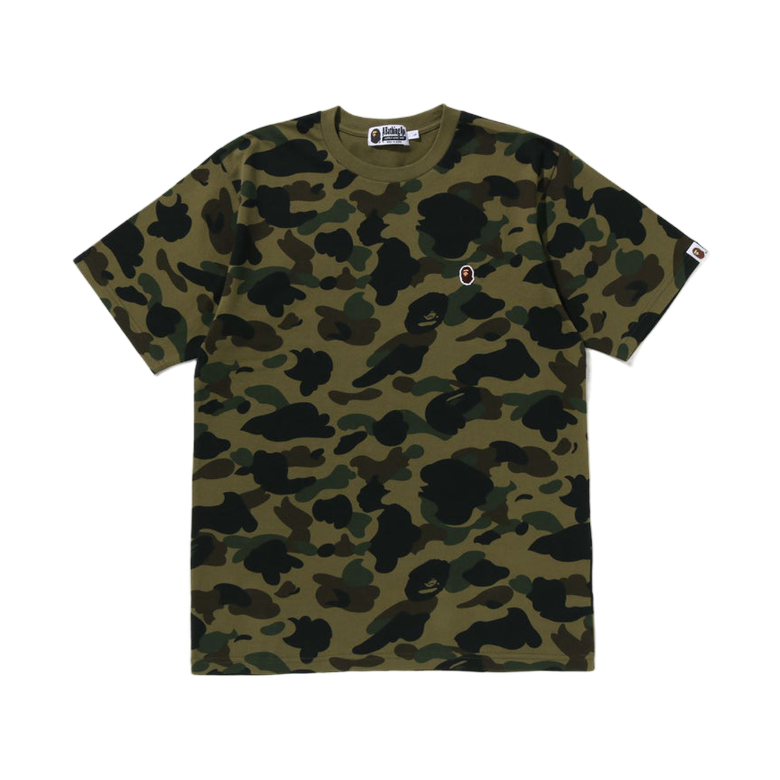베이프 퍼스트 카모 원 포인트 티셔츠 그린(BAPE 1st Camo One Point T-Shirt Green) - 1
