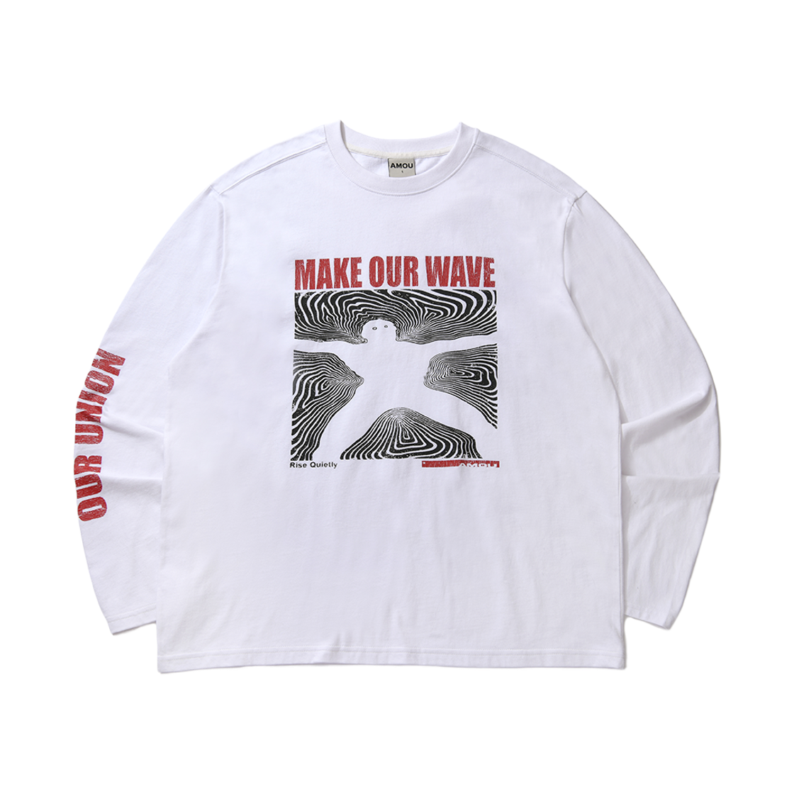 아모우 웨이브 맨 롱슬리브 화이트(AMOU Wave Man Long Sleeve White)