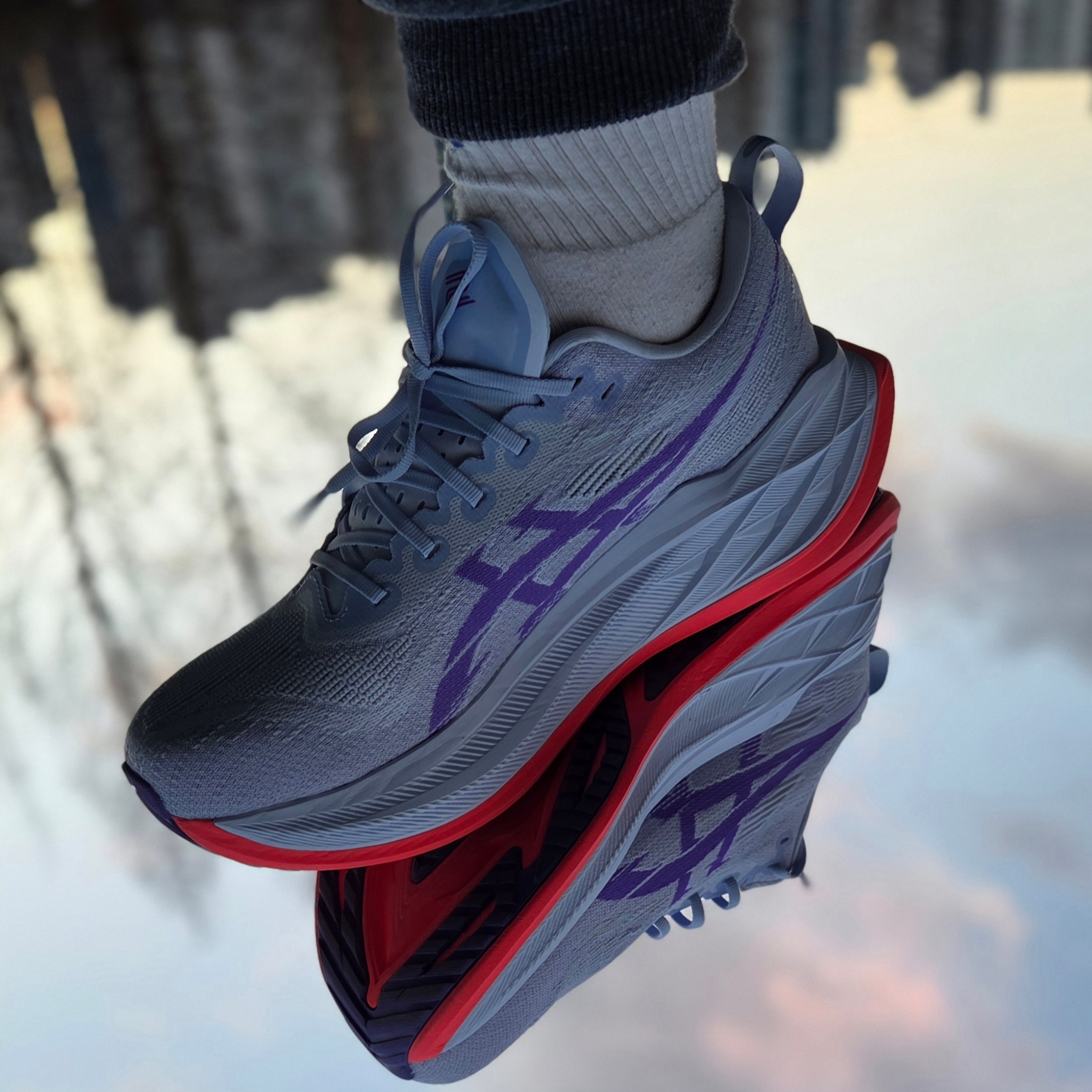 Asics Superblast 2 Blue Fade Edo Purple 착용 스타일