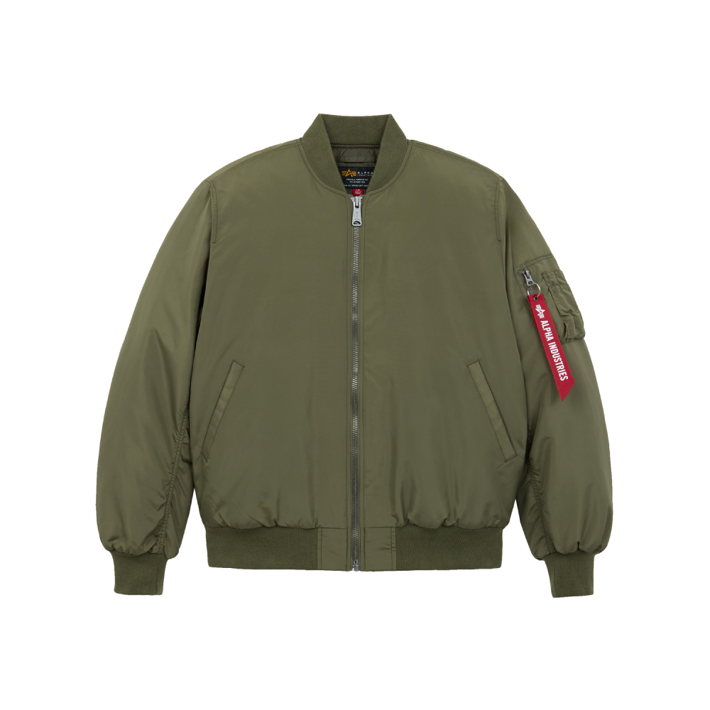 알파 인더스트리 MA-1 옥스포드 플라이트 자켓 OG-107 그린(ALPHA INDUSTRIES Ma-1 Oxford Flight Jacket Og-107 Green)