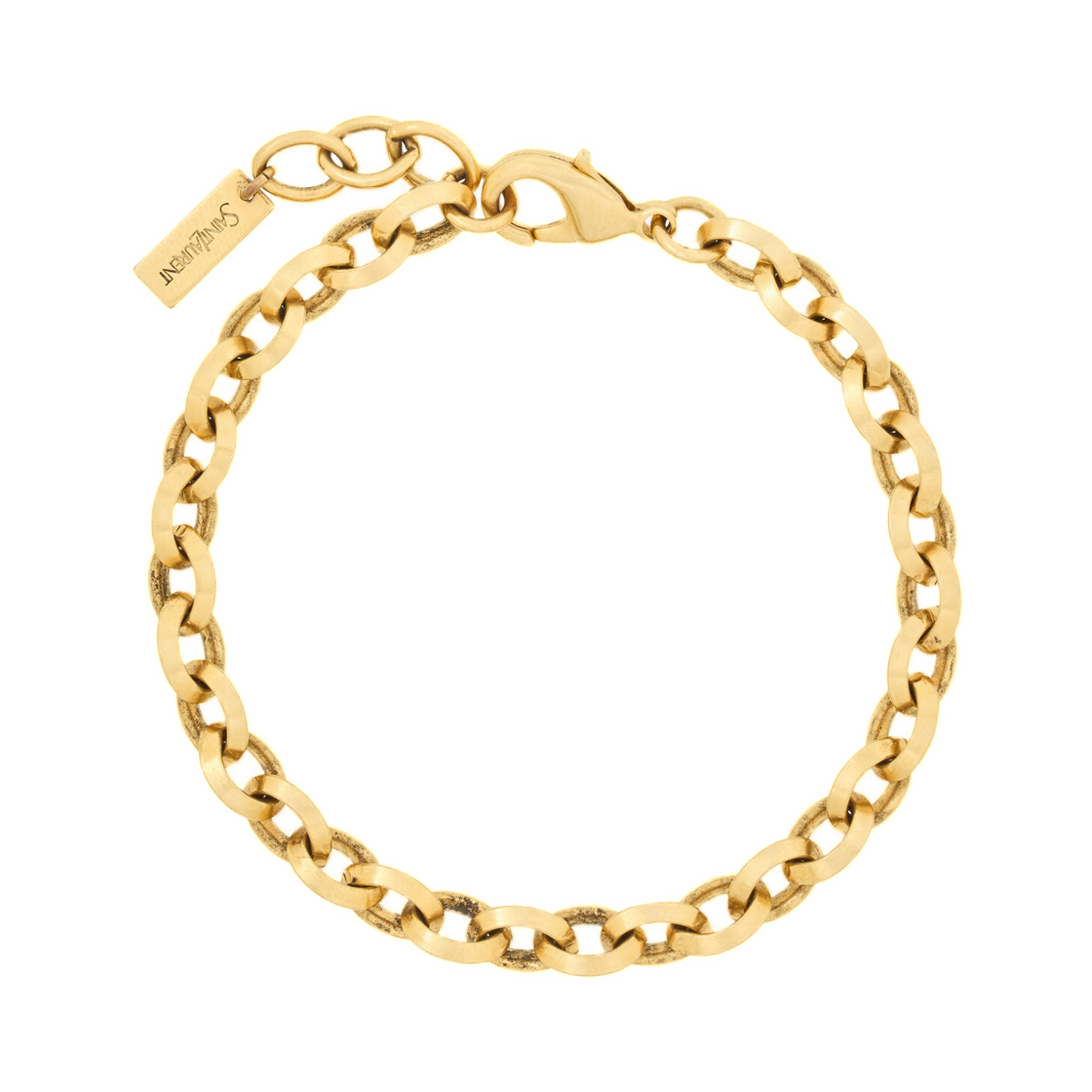생로랑 피크드 체인 브레이슬릿 메탈 패티네이티드 골드(Saint Laurent Peaked Chain Bracelet in Metal Patinated Gold) - 1