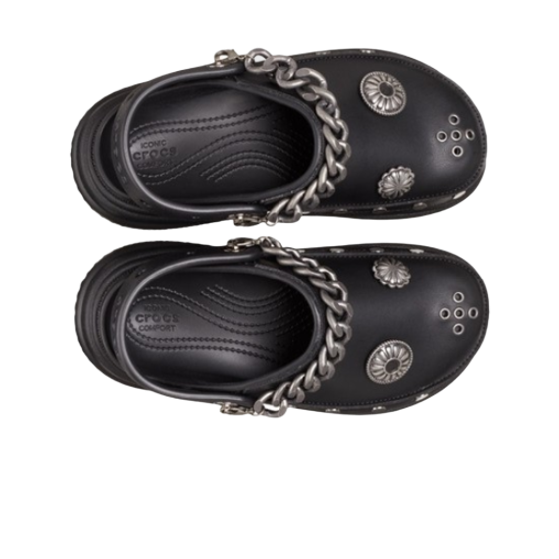 크록스 스톰프 엠벨리시드 클로그 블랙(Crocs Stomp Embellished Clog Black) - 2
