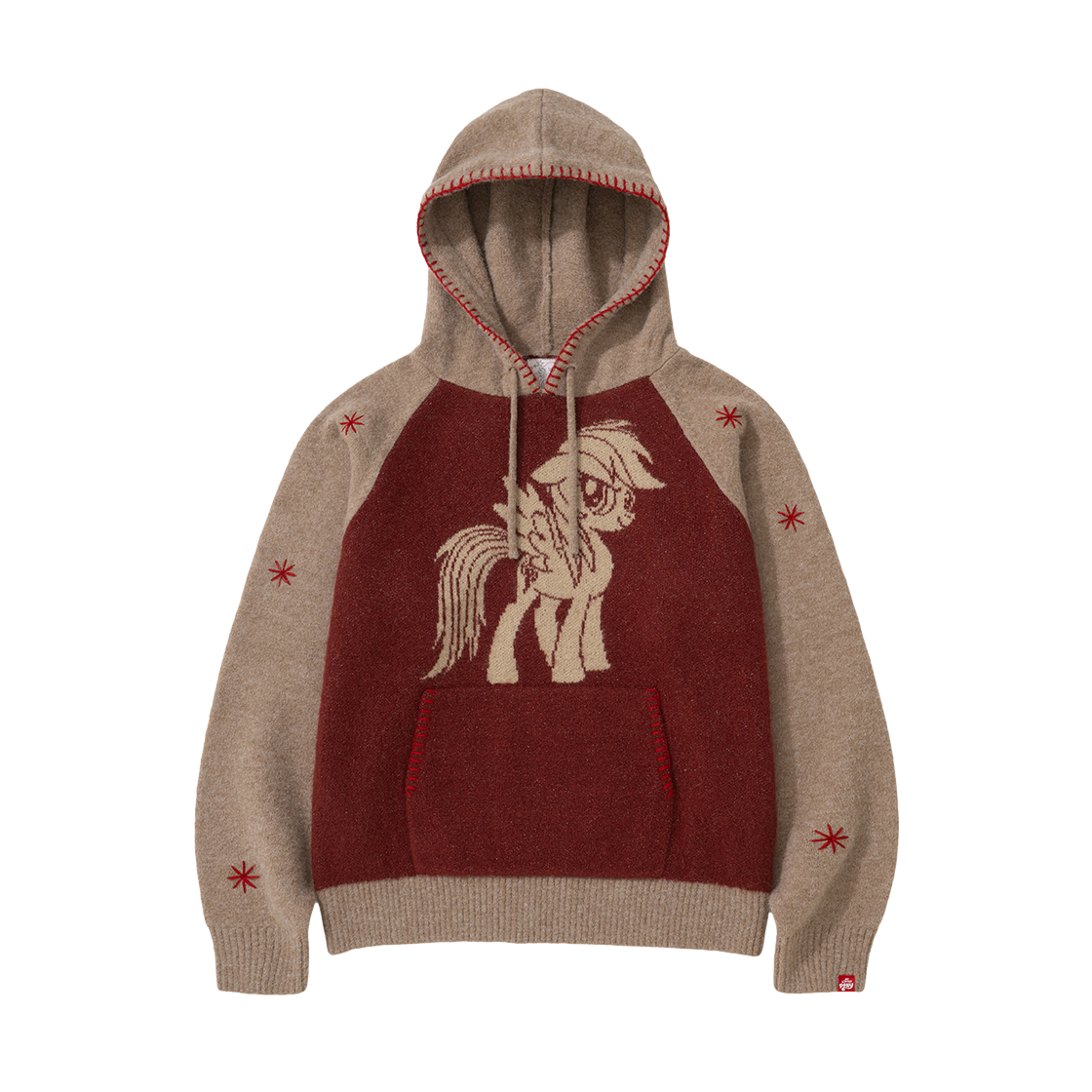 테켓 X 마이 리틀 포니 럭키 포니 니트 후디 레드(TEKET X My Little Pony Lucky Pony Knit Hoodie Red)