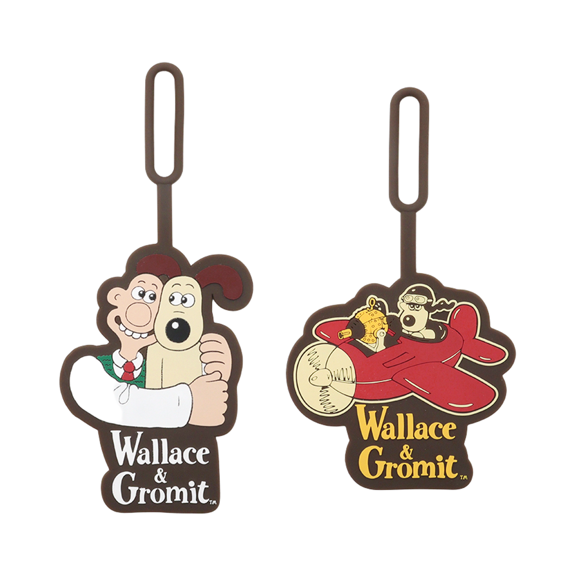 8800293773627 Wallace & Gromit Silicone Luggage Tag 2 Types