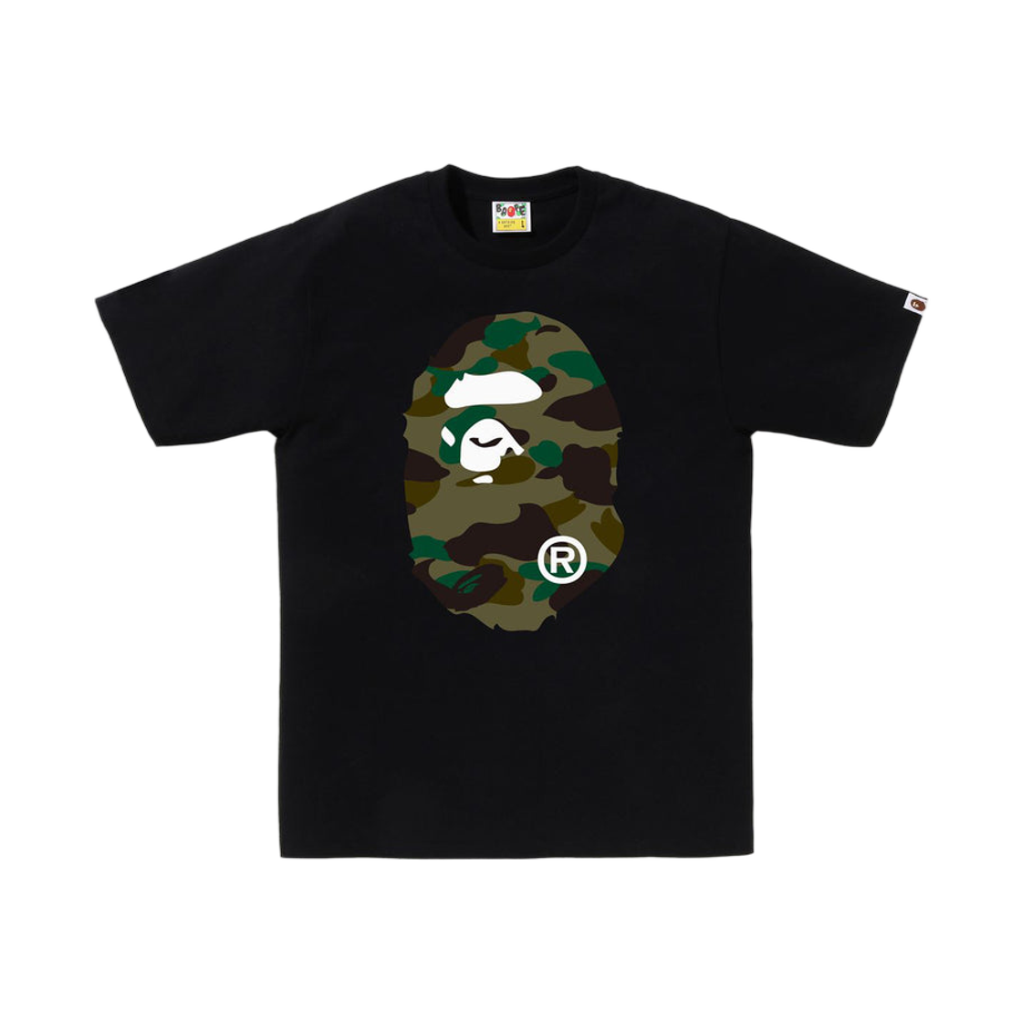 - BAPE 1st Camo Big Ape Head T-Shirt Black Green