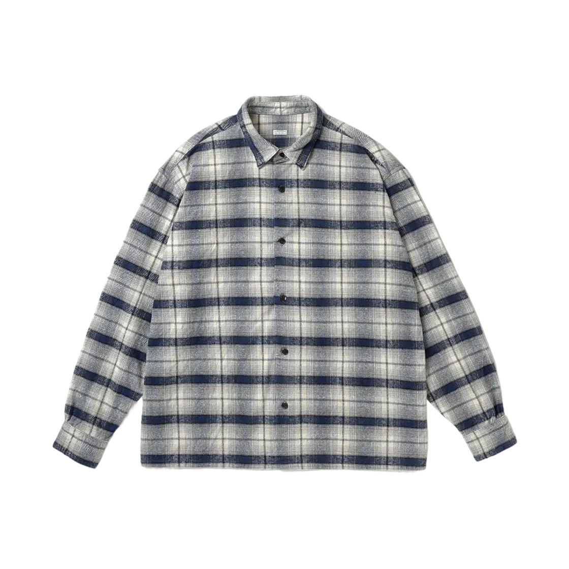 아프레쎄 빈티지 코튼 실크 넵 트윌 체크 셔츠 네이비 - 26SS(A.Presse Vintage Cotton Silk Nep Twill Check Shirts Navy - 26SS) - 1