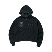 AMOU D-Star Hoodie Zip Up Black