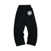 AMOU Spiral One Tuck Pants Black